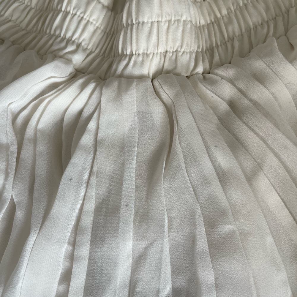Japna Cream Pleated Extra-Wide Flowy Pants - Picture 7 of 13
